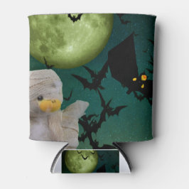 Enfriador De Latas Mamá, Murciélago y Luna Halloween