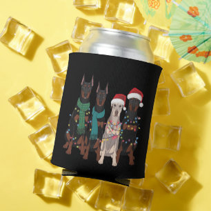 Enfriador De Latas Mamá Perro Amante Doberman Navidad Fiesta 