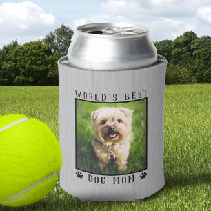 Enfriador De Latas Mamá Perro Mejor del Mundo Huellas de Pata Foto de