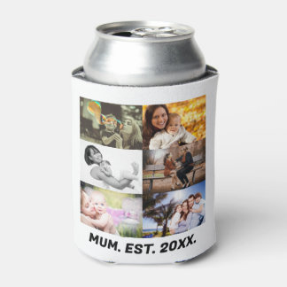 Enfriador De Latas Mamá personalizado EST 20XX 6 Refrigerador de bebi