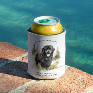 Enfriador De Latas Mamá se casa   Retrato de perro