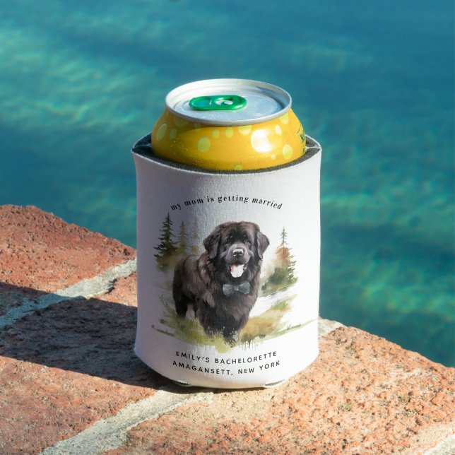 Enfriador De Latas Mamá se casa | Retrato de perro (Piscina in situ)