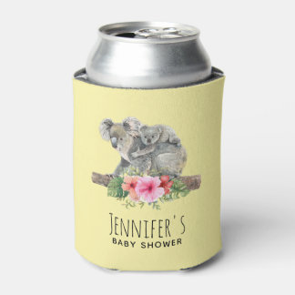 Enfriador De Latas Mamá y bebé Koala llevan una fina coloración de ag