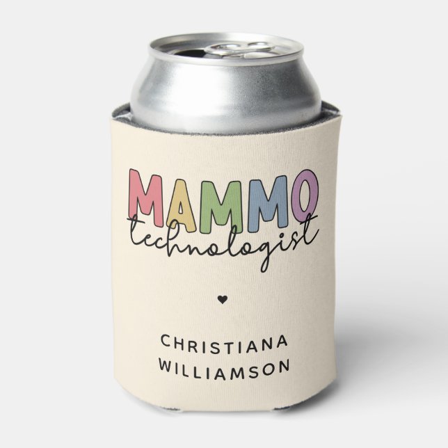 Enfriador De Latas Mamografía tecnológica de mammo personalizado (Lata Anverso)