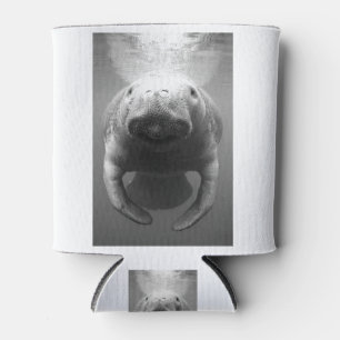 Enfriador De Latas Manatee in Black and White