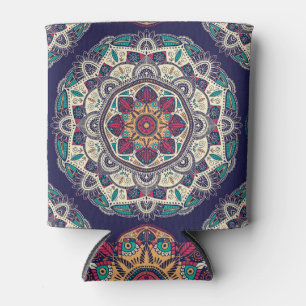 Enfriador De Latas Mandala floral: la intemperie ornamental sin costu