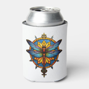 Enfriador De Latas Mandala Libélula Luminosa Geometría Sagrada Espiri