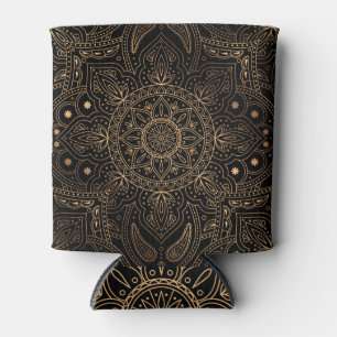 Enfriador De Latas Mandala Oriental, Patrón Vintage de lujo.