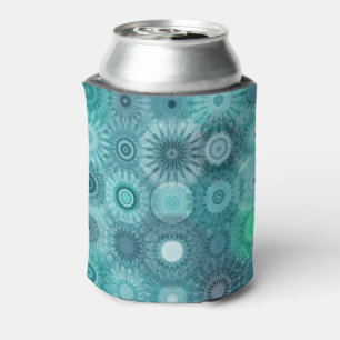 Enfriador De Latas Mandalas Azules Patrón Ornamental Abstracto