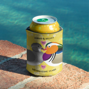 Enfriador De Latas Mandarin Ducks Aves Amantes De Cualquier Aniversar