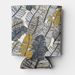 Enfriador De Latas Mano dibujada: hojas tropicales