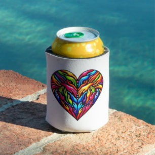Enfriador De Latas Manos coloridas Unidad Inclusividad cardíaca y jun