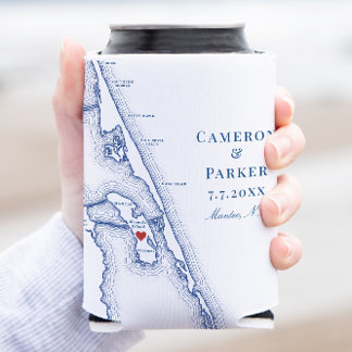 Enfriador De Latas Manteo NC Outer Banks Map Elegant Wedding Favor