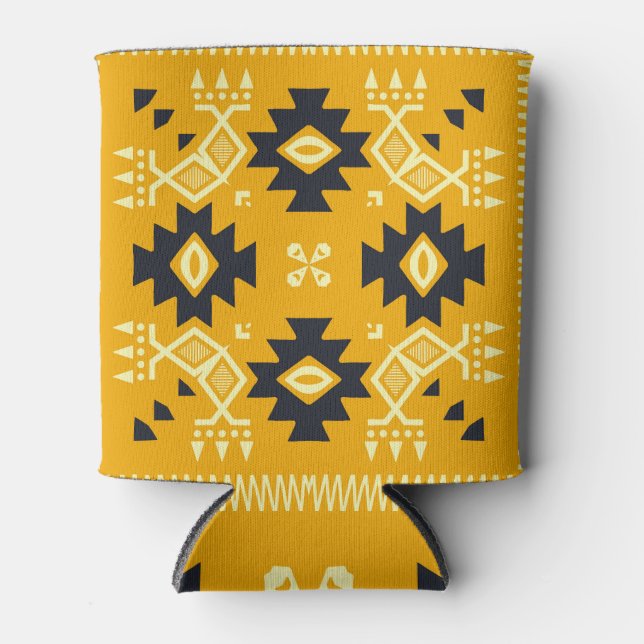 Enfriador De Latas Mantequilla cuadrada, batik floral paisley. (Anverso)