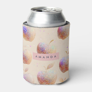 Enfriador De Latas Manzana Brillante con Purpurina Personalizada Frut