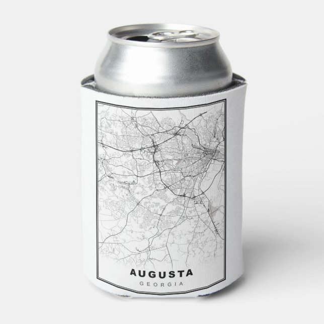Enfriador De Latas Mapa de Augusta (Lata Anverso)