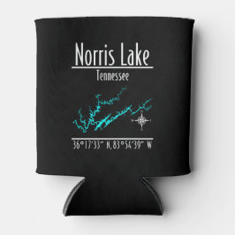 Enfriador De Latas Mapa de coordenadas de la costa del lago Norris Te