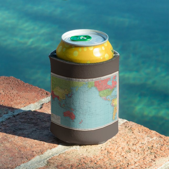 Enfriador De Latas Mapa de Guerra de Philips del Pacífico, 1945 (Piscina in situ)