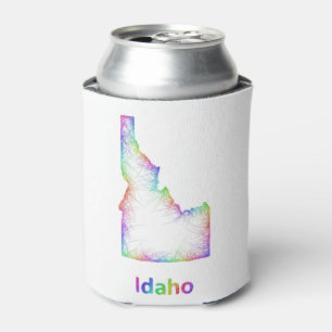 Enfriador De Latas Mapa de Idaho del arco iris