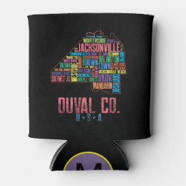 Enfriador De Latas Mapa de Jacksonville Duval County Florida USA