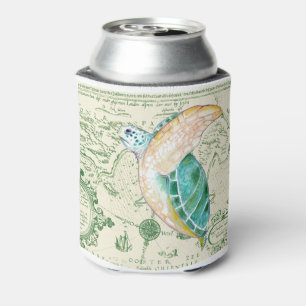 Enfriador De Latas Mapa de la tortuga de mar