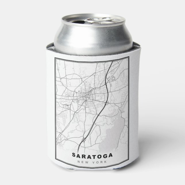 Enfriador De Latas Mapa de manantiales de Saratoga (Lata Anverso)