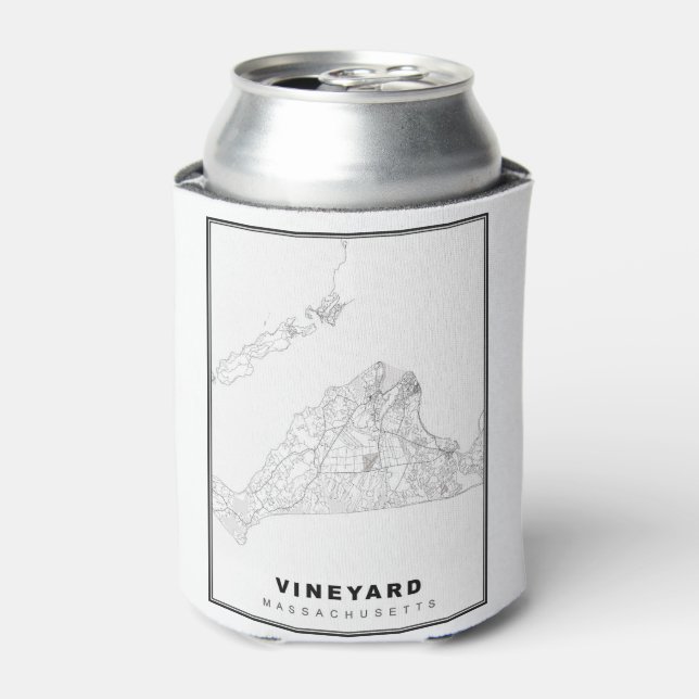 Enfriador De Latas Mapa de Martha's Vineyard (Lata Anverso)