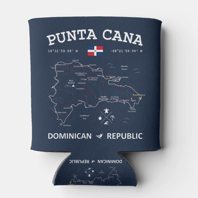 Enfriador De Latas Mapa de Punta Cana (Reverso)