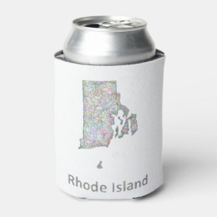 Enfriador De Latas Mapa de Rhode Island
