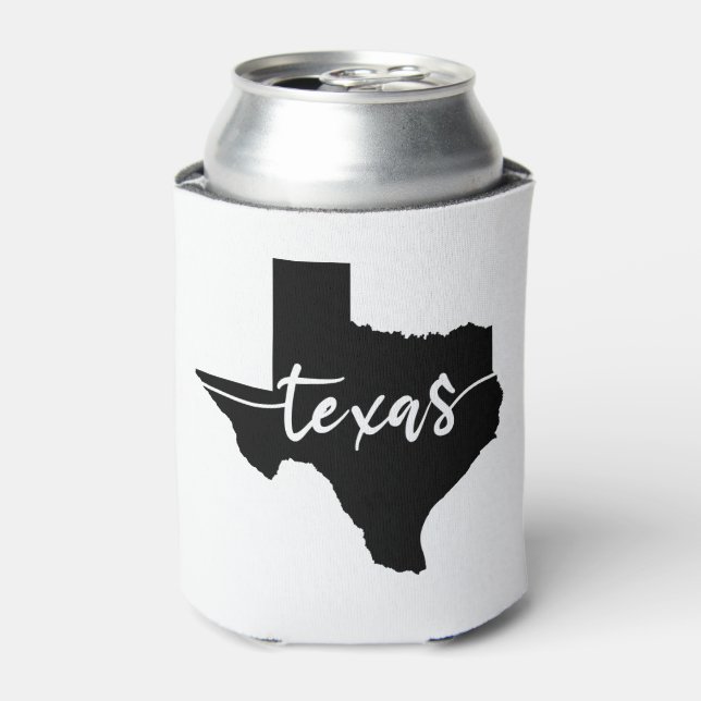 Enfriador De Latas Mapa del estado de Texas USA (Lata Anverso)