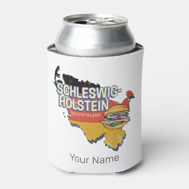 Enfriador De Latas Mapa federal de Alemania de Schleswig-Holstein (Lata Anverso)