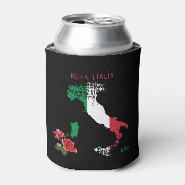 Enfriador De Latas *~* Mapa italiano de Italia Saluti Italia (Lata Anverso)