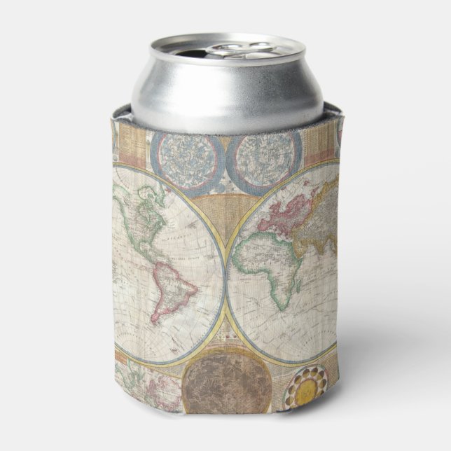 Enfriador De Latas MAPA MUNDIAL Vintage (Lata Anverso)
