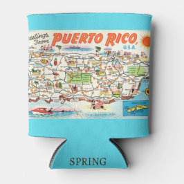 Enfriador De Latas Mapa pintoresco de Puerto Rico