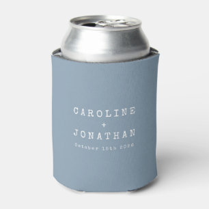 Enfriador De Latas Máquina de Escribir Minimalista Personalizada Boda