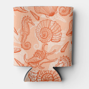 Enfriador De Latas Mar dibujado a mano: patrón de cosecha