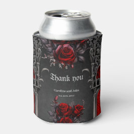 Enfriador De Latas Maravilloso diseño boda gótico oscuro.