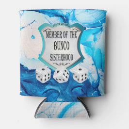 Enfriador De Latas Marble azul acuarela Bunco Sisterización