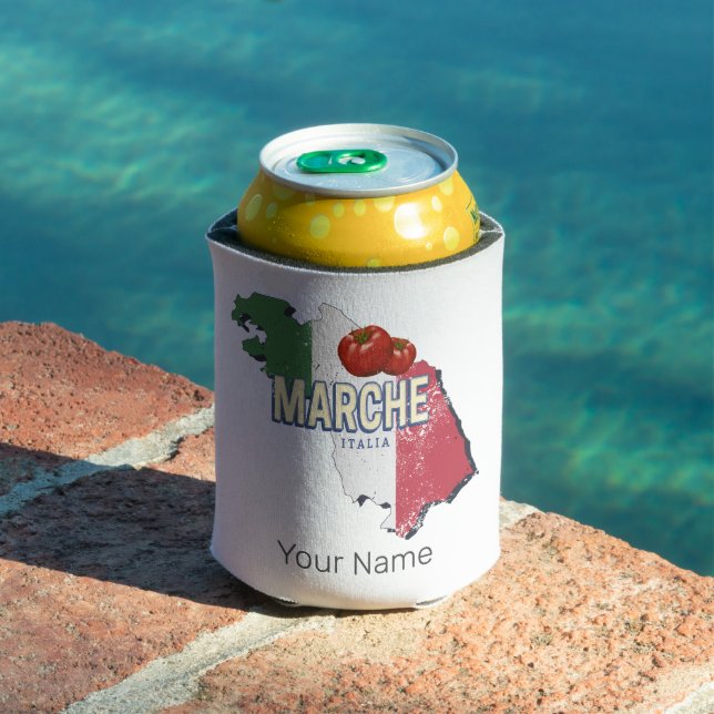 Enfriador De Latas Marcha Italia Retro Región Mapa de recuerdo de cos (Piscina in situ)