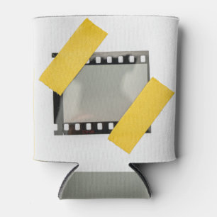 Enfriador De Latas Marco de película vacío de 35 mm, tiras amarillas.
