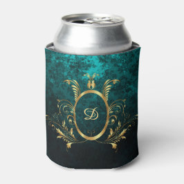 Enfriador De Latas Marco dorado Damask personalizado
