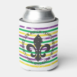 Enfriador De Latas Mardi Gras Fleur di Lis