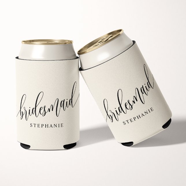 Enfriador De Latas Marfil Cream Bridesmaid guión moderno (Subido por el creador)