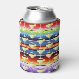 Enfriador De Latas Margarita Manta Mexicana Fiesta Rayas Serape