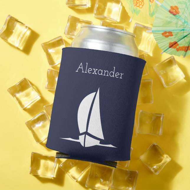 Enfriador De Latas Marioneta Náutica Blanca Navy Costa Azul (Verano in situ)