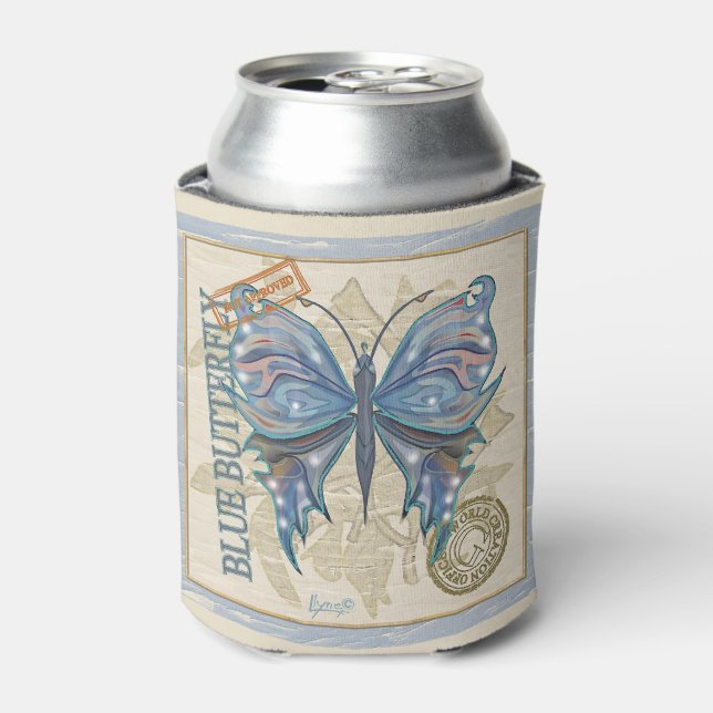 Enfriador De Latas Mariposa de la Oficina de Creación de G (Lata Anverso)