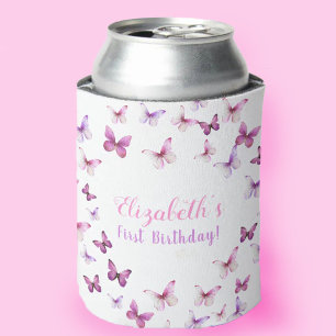 Enfriador De Latas Mariposa Rosa Primera Niña Nacida