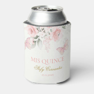 Enfriador De Latas Mariposa rosa Quinceañera