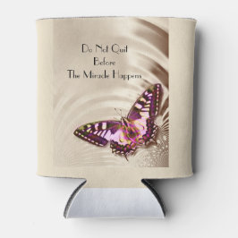 Enfriador De Latas Mariposa sobre fondo satinado