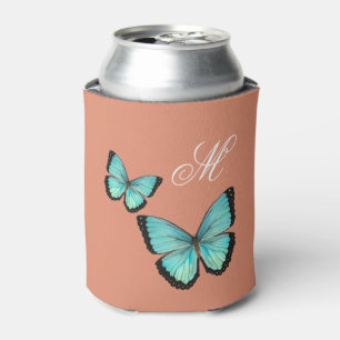 Enfriador De Latas Mariposa turquesa azul